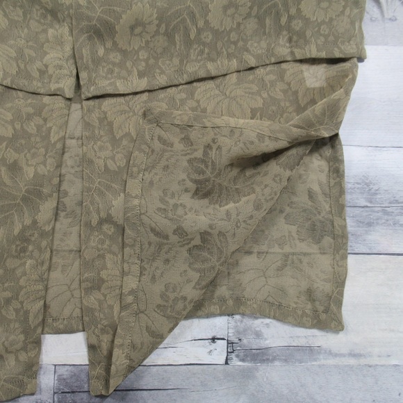 FRANCESS RITA Vintage Sheer Layered Floral Button Front Blouse Tunic Size 10 - Picture 13 of 13